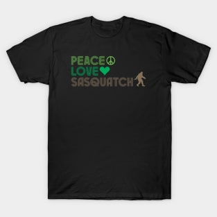 Peace Love Sasquatch T-Shirt